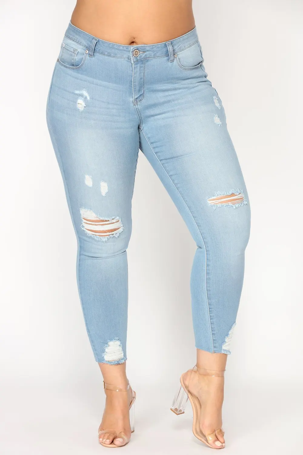 Plus Size Bleach Wash Shredded Ripped Skinny Jeans Women Mid Waist Skinny Long Pants 2018 Rock Button Fly Stretchy Jeans
Plus Size Bleach Wash Shredded Ripped Skinny Jeans Women Mid Waist Skinny Long Pants 2018 Rock Button Fly Stretchy Jeans