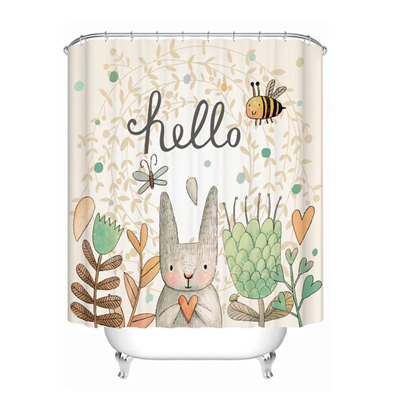 Drop Ship Hello Rabbit Shower Curtain Waterproof Mildewproof Polyester Fabric Bath Curtain Bathroom Product With 12 Hooks Gift
Drop Ship Hello Rabbit Shower Curtain Waterproof Mildewproof Polyester Fabric Bath Curtain Bathroom Product With 12 Hooks Gift