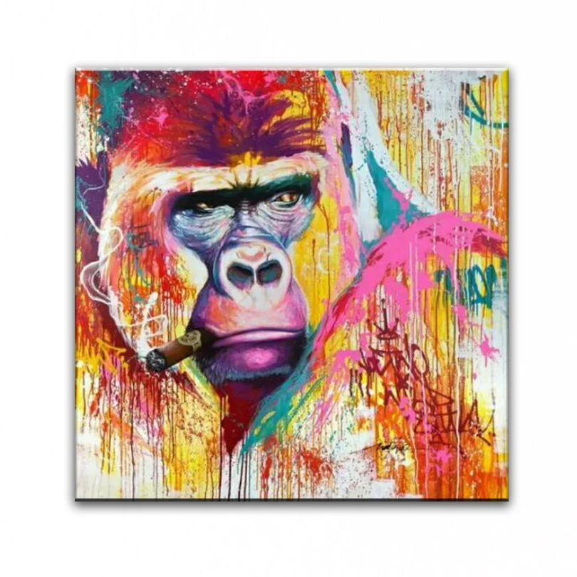 NEW-100-hand-painted-Cartoon-Oil-Painting-on-Canvas-Abstract-Animal-Wall-Art-for-Home-Decoration(1)