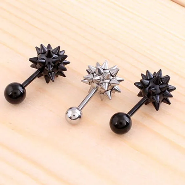 silver black stainless steel lady Mens Punk Spike Rivet Screw ball Earrings stud 2pcs
silver black stainless steel lady Mens Punk Spike Rivet Screw ball Earrings stud 2pcs