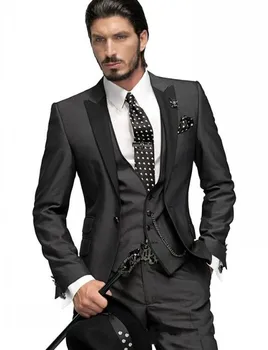 Hot Sale Cheap Slim Fit Groom Tuxedos Best Man Notch Lapel Groomsman Men Wedding Suits (Jacket+Pants+Vest) Formal Mens Suit 
Hot Sale Cheap Slim Fit Groom Tuxedos Best Man Notch Lapel Groomsman Men Wedding Suits (Jacket+Pants+Vest) Formal Mens Suit