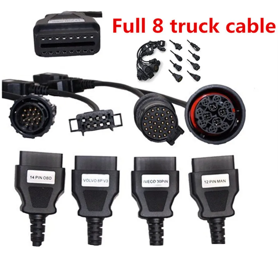 Truck Cables CDP Pro OBD2 OBDII Trucks Diagnostic tool connect cable 8 PCS Trucks Cables For autocom CDP Plus For DELPHI DS150E
Truck Cables CDP Pro OBD2 OBDII Trucks Diagnostic tool connect cable 8 PCS Trucks Cables For autocom CDP Plus For DELPHI DS150E