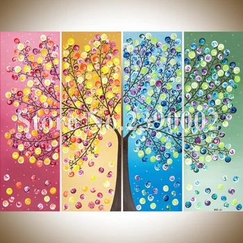 4pcs/Set Cartoon Scenery Color Tree Diy Diamond Painting Full Square Drill Diamond Embroidery Tree Triptych Home Decor Painting
4pcs/Set Cartoon Scenery Color Tree Diy Diamond Painting Full Square Drill Diamond Embroidery Tree Triptych Home Decor Painting