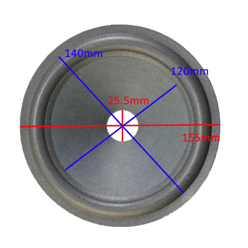 6.5 inch Loudspeaker Paper Cone ( 155mm*140mm*120mm*25.5mm) 35mm Height With Foam Edge Speaker Woofer Paper Cone
6.5 inch Loudspeaker Paper Cone ( 155mm*140mm*120mm*25.5mm) 35mm Height With Foam Edge Speaker Woofer Paper Cone