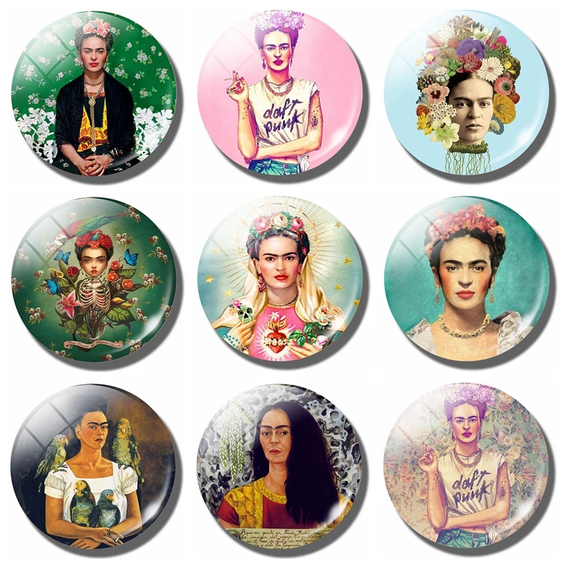 Frida Kahlo 30 MM Fridge Magnet Frida Kahlo Good Taste Glass Cabochon Magnetic Refrigerator Stickers Note Holder Home Decoration
Frida Kahlo 30 MM Fridge Magnet Frida Kahlo Good Taste Glass Cabochon Magnetic Refrigerator Stickers Note Holder Home Decoration