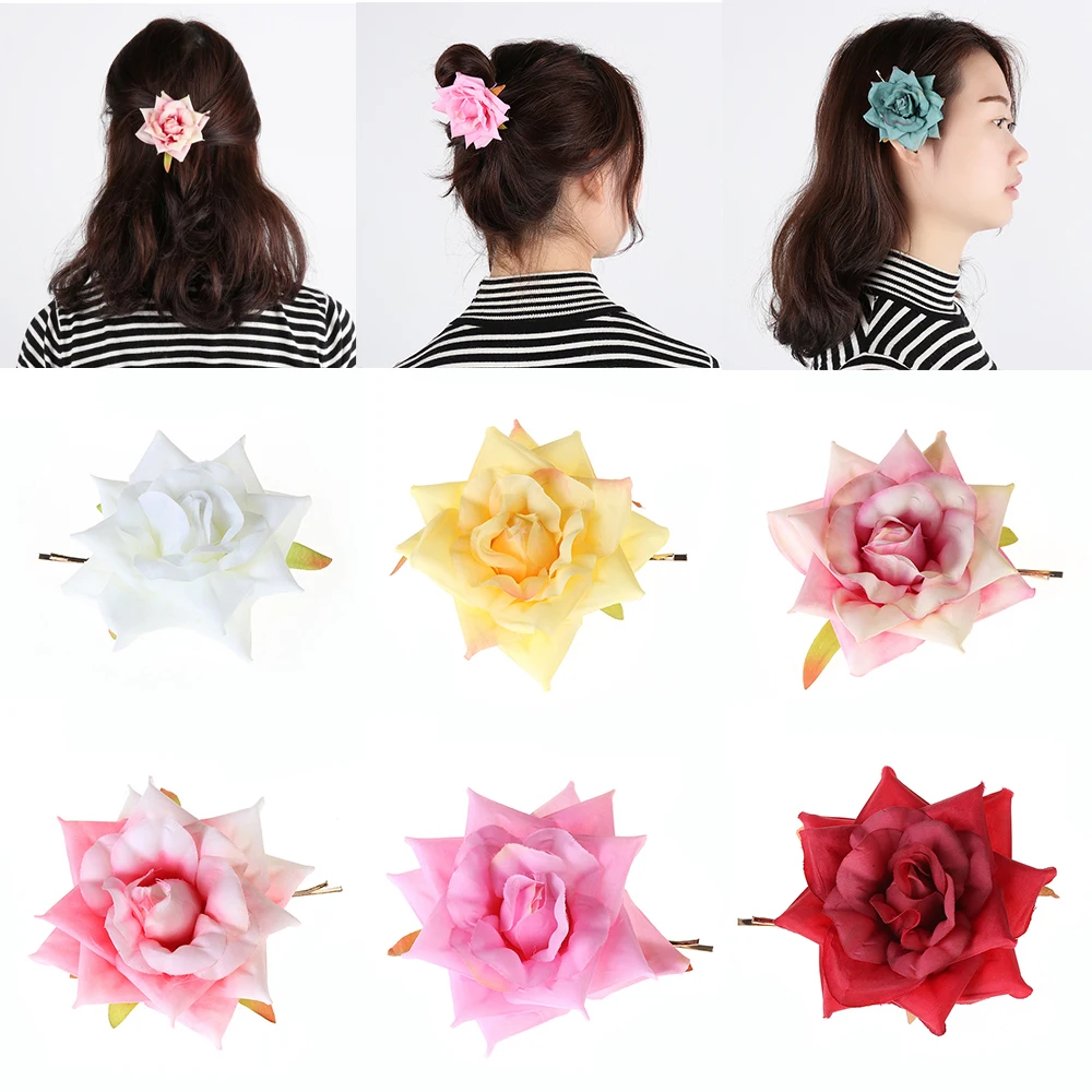 1pc Ladies Rose Flower Hairclips Wedding Party Bridal Hairgrip Bohemia Beach Barrettes Photography Headwear Hair Accessories
1pc Ladies Rose Flower Hairclips Wedding Party Bridal Hairgrip Bohemia Beach Barrettes Photography Headwear Hair Accessories
