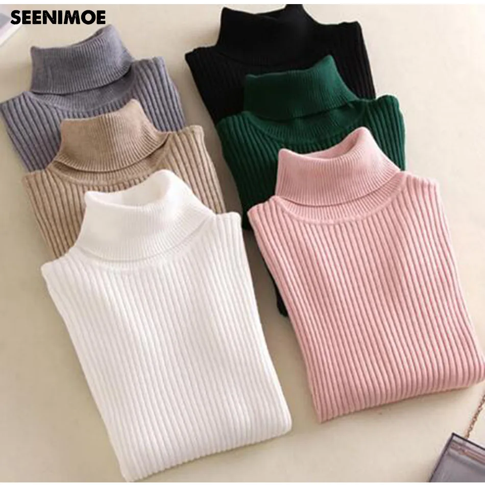 Seenimoe Thick Turtleneck Warm Women Sweater 2018 Fall Winter Knitted Femme Pull High Elasticity Soft Female Pullovers Sweater
Seenimoe Thick Turtleneck Warm Women Sweater 2018 Fall Winter Knitted Femme Pull High Elasticity Soft Female Pullovers Sweater