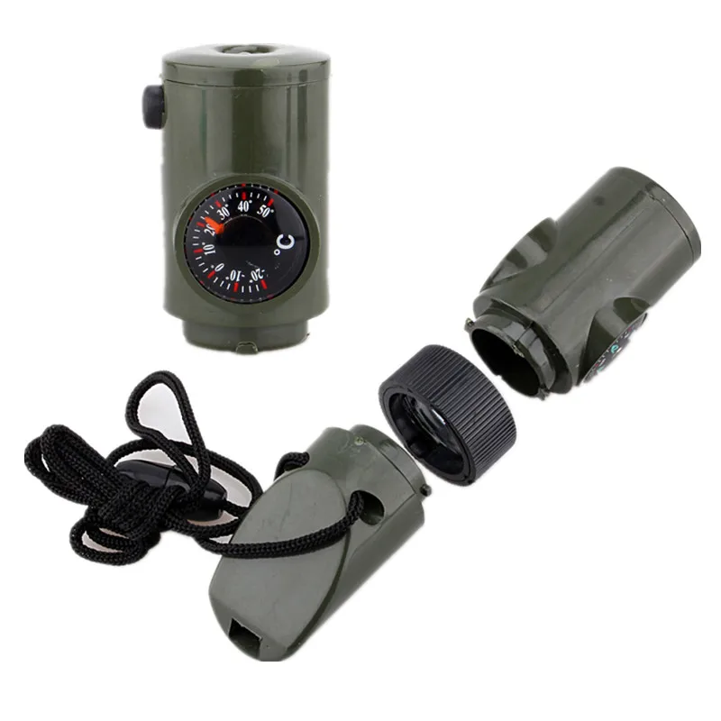 7 in 1 Multi Function Whistle Compass Thermometer Flashlight Magnifier Outdoor Camping Rescue Emergency Survival Kit
7 in 1 Multi Function Whistle Compass Thermometer Flashlight Magnifier Outdoor Camping Rescue Emergency Survival Kit