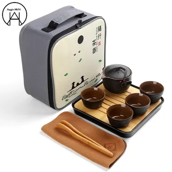 7PCSTravel Ceramic Kung Fu Tea Set Outdoor Travel Carrying Bag Fast Passenger Cup A Pot Of Four Cups Household Tea Pot Tea Tray
7PCSTravel Ceramic Kung Fu Tea Set Outdoor Travel Carrying Bag Fast Passenger Cup A Pot Of Four Cups Household Tea Pot Tea Tray