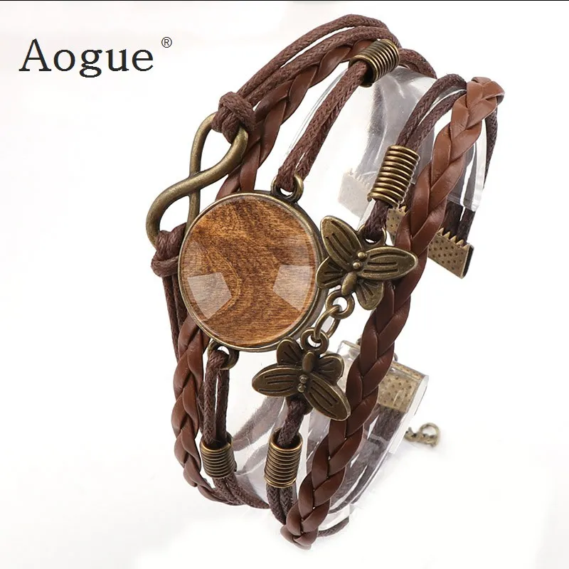 Men Brown Artificial Leather Bracelet Rock Biker Bracelets With Dome Round Wood Grain Glass Cabochon
Men Brown Artificial Leather Bracelet Rock Biker Bracelets With Dome Round Wood Grain Glass Cabochon