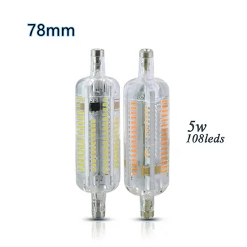 2PACK R7S LED Bulb 5W 78MM SMD 3014 108 Pure White/Warm White Corn light R7S outdoor lighting replacement halogen lamp
2PACK R7S LED Bulb 5W 78MM SMD 3014 108 Pure White/Warm White Corn light R7S outdoor lighting replacement halogen lamp