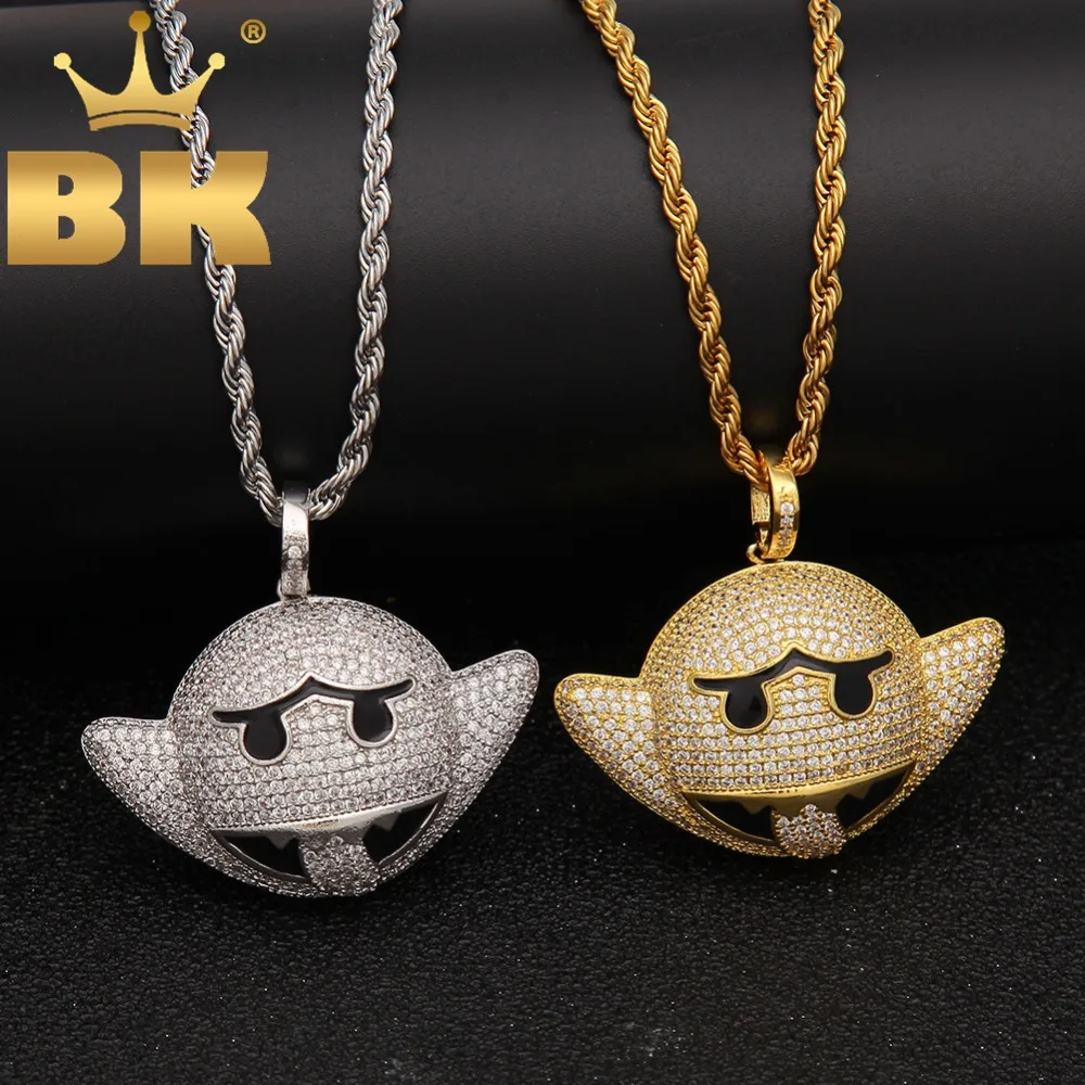 THE BLING KING Emoji Face Tongue Out Necklace Bling Iced Out Cubic Zirconia Cute Gold Silver Color Pendant Jewelry For Men
THE BLING KING Emoji Face Tongue Out Necklace Bling Iced Out Cubic Zirconia Cute Gold Silver Color Pendant Jewelry For Men