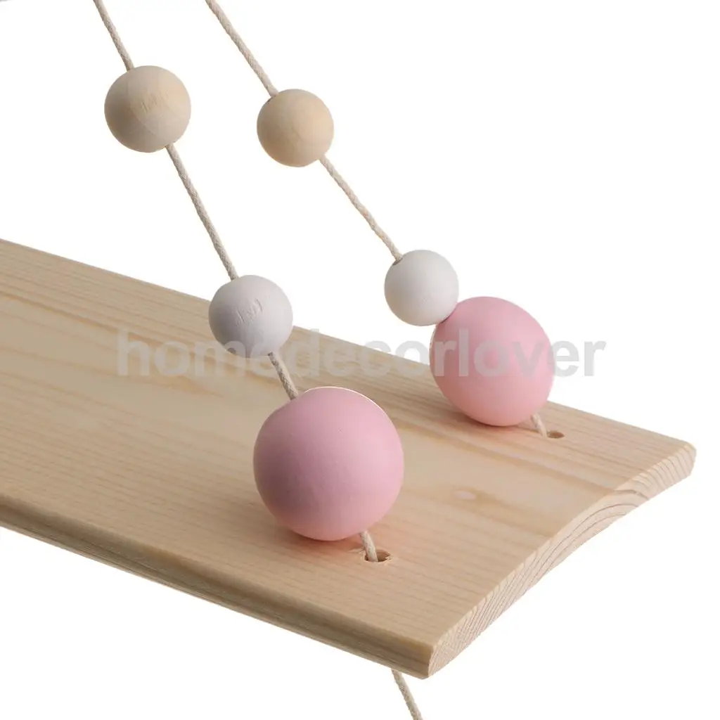 Wall Hanging Wooden Shelves Floating Wall Shelf Home Decor Baby Kids Room Storage Holder Hanger