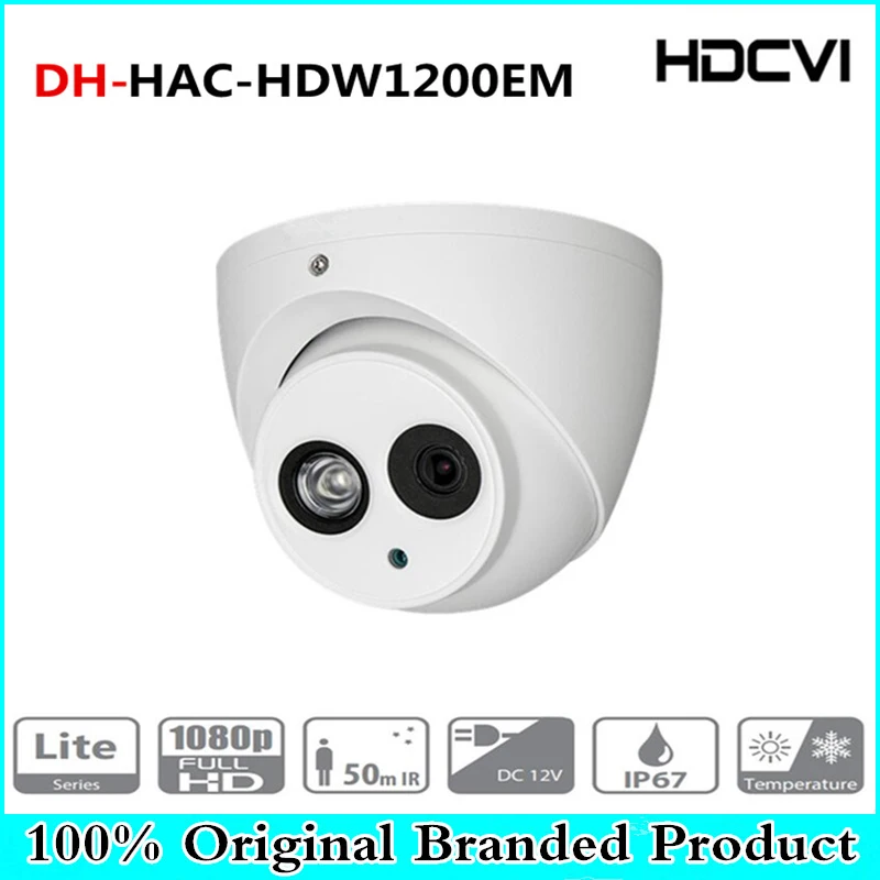 DH Wholesale english version 2MP 1080P HDCVI HAC-HDW1200EM replace HAC-HDW1200E IR Eyeball Camera DH-HAC-HDW1200EM With Dahua