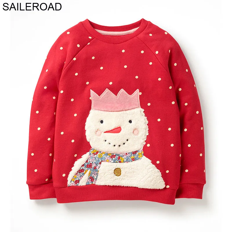 SAILEROAD 7years Snowman Christmas Girls Sweatshirts for Autumn Warm Hoodies Clothes Animal Appliques Kids Long Sleeve Shirts
SAILEROAD 7years Snowman Christmas Girls Sweatshirts for Autumn Warm Hoodies Clothes Animal Appliques Kids Long Sleeve Shirts