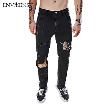 2017 Envmenst Brand High Street Black Men's Destroy Wash Cotton Denim Pants Fashion Ripped Distressed Biker Jeans For Men
2017 Envmenst Brand High Street Black Men's Destroy Wash Cotton Denim Pants Fashion Ripped Distressed Biker Jeans For Men