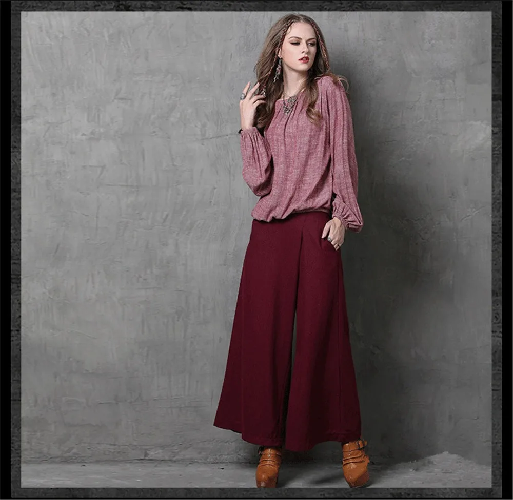 Vintage Loose Women Blouse High Quality Cotton Linen O-neck Women Shirt Lantern Long Sleeve Blusa Feminina Loose Elegant Shirt (11)