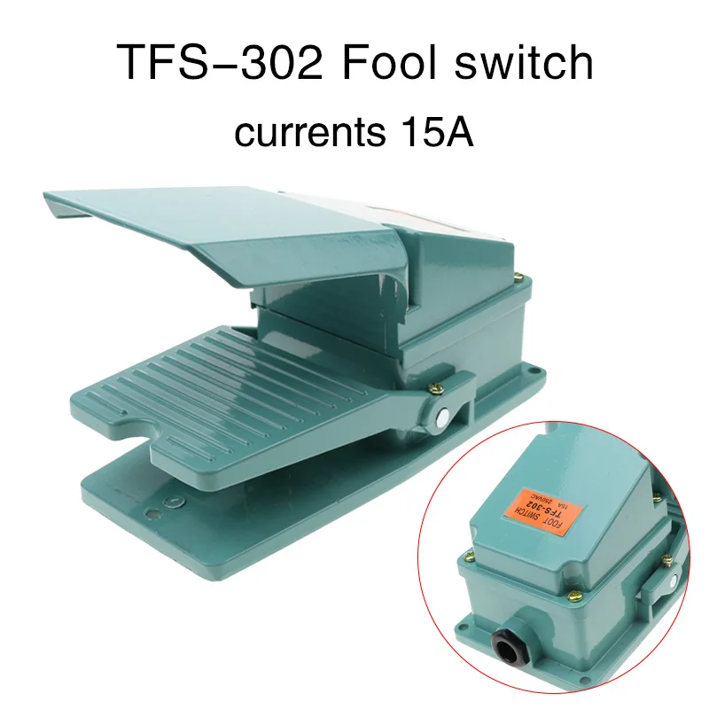 Treadle Foot Switch Controller Self-reset TFS-302 Power Switch Aluminum Shell Cover Silver Contact 15A250V.
Treadle Foot Switch Controller Self-reset TFS-302 Power Switch Aluminum Shell Cover Silver Contact 15A250V.