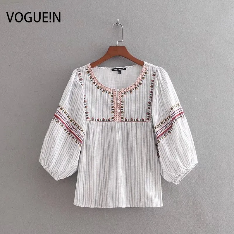 VOGUEIN New Womens Sweet Embroidery Casual O-Neck 3/4 Sleeve Blouse Shirt Tops Wholesale
VOGUEIN New Womens Sweet Embroidery Casual O-Neck 3/4 Sleeve Blouse Shirt Tops Wholesale