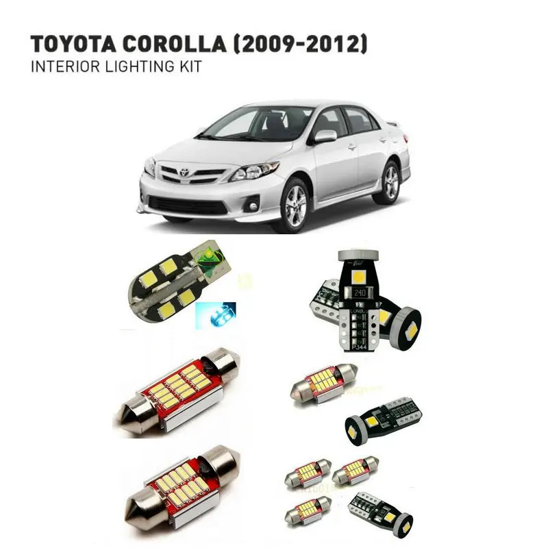 Led interior lights For Toyota corolla 2009-2012 6pc Led Lights For Cars lighting kit automotive bulbs Canbus
Led interior lights For Toyota corolla 2009-2012 6pc Led Lights For Cars lighting kit automotive bulbs Canbus