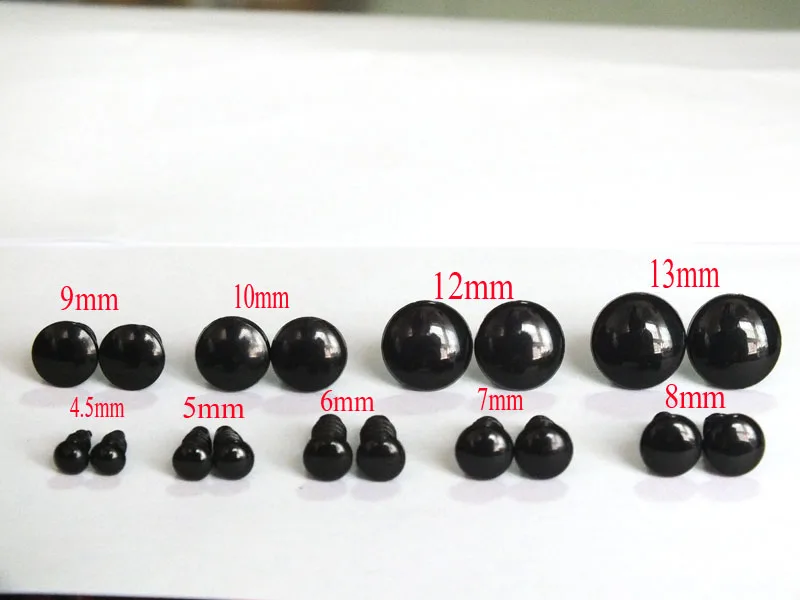 100 Pcs/lot 4.5mm -13mm Plastic Safety Eyes Mixed Size For Amigurumi Toys--can choose the size you like
100 Pcs/lot 4.5mm -13mm Plastic Safety Eyes Mixed Size For Amigurumi Toys--can choose the size you like