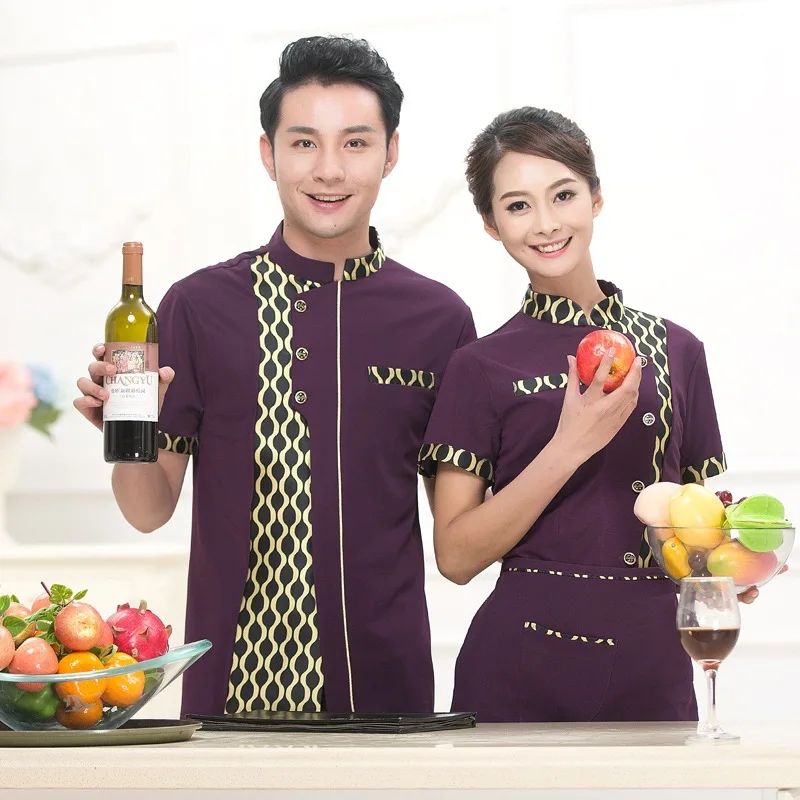 New Short Sleeve Fashion Restaurant Waiter Uniform Restaurant/hotel Waiter Waitress Uniform Fast Food Restaurant Uniform
New Short Sleeve Fashion Restaurant Waiter Uniform Restaurant/hotel Waiter Waitress Uniform Fast Food Restaurant Uniform