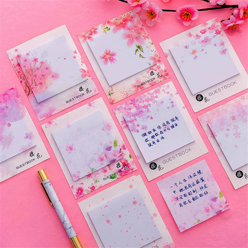 Hot Fresh Cherry Sakura Self-adhesive Stationery Sticker Planner Girls Pink Memo Pad Sticky Notes School Supplies Papeleria
Hot Fresh Cherry Sakura Self-adhesive Stationery Sticker Planner Girls Pink Memo Pad Sticky Notes School Supplies Papeleria