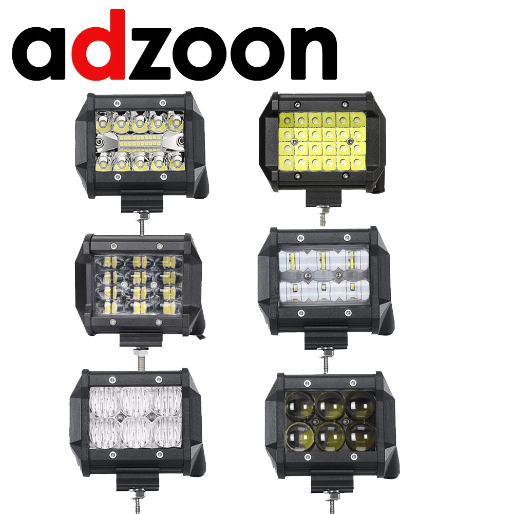 ADZOON 4 дюймовый четырехрядный трехрядный 9D 5D 4D светодиодный рабочий свет бар для