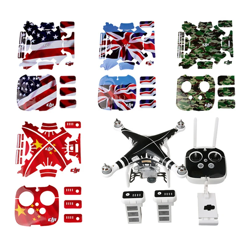 Waterproof PVC Phantom 3 Decals Graphic Wrap Skin Decal Stickers for DJI phantom3 Drone body +remote control+battery accessories
Waterproof PVC Phantom 3 Decals Graphic Wrap Skin Decal Stickers for DJI phantom3 Drone body +remote control+battery accessories
