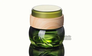 50g/ml Green empty cosmetic cream jar bottle glass with wooden cap,cream bottle cap/Sub bottle/cosmetics Bottle glass 100pcs/lot
50g/ml Green empty cosmetic cream jar bottle glass with wooden cap,cream bottle cap/Sub bottle/cosmetics Bottle glass 100pcs/lot