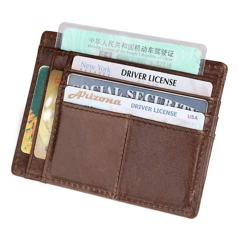 Genuine Leather Card Holder Slim ID Card Case Credit Card Holder 5 Colors Mini Card Pack Coin Purse R-8447
Genuine Leather Card Holder Slim ID Card Case Credit Card Holder 5 Colors Mini Card Pack Coin Purse R-8447