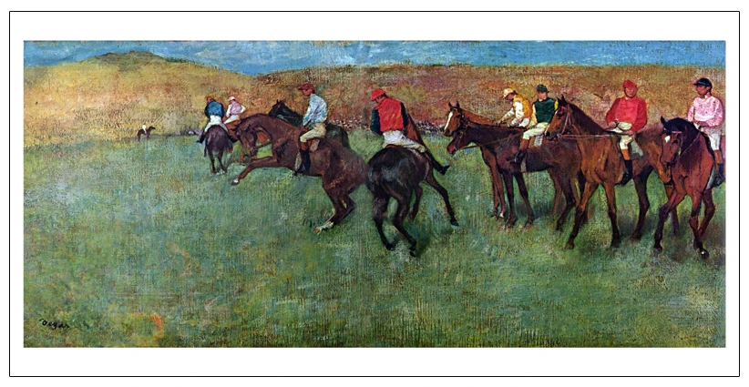 figurative art posters canvas painting mural prints giant poster home decorative art Edgar Degas Racehorses in a landscape
figurative art posters canvas painting mural prints giant poster home decorative art Edgar Degas Racehorses in a landscape