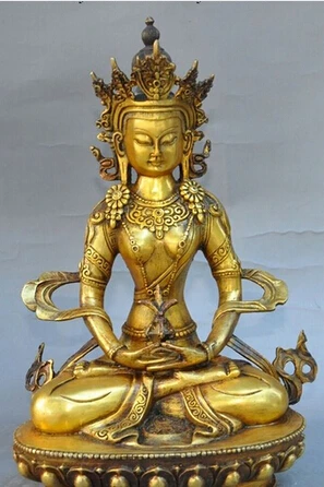 free shipping 11"tibet buddhism bronze gilt lotus Amitayus Bodhisattva Longevity Buddha statue
free shipping 11"tibet buddhism bronze gilt lotus Amitayus Bodhisattva Longevity Buddha statue
