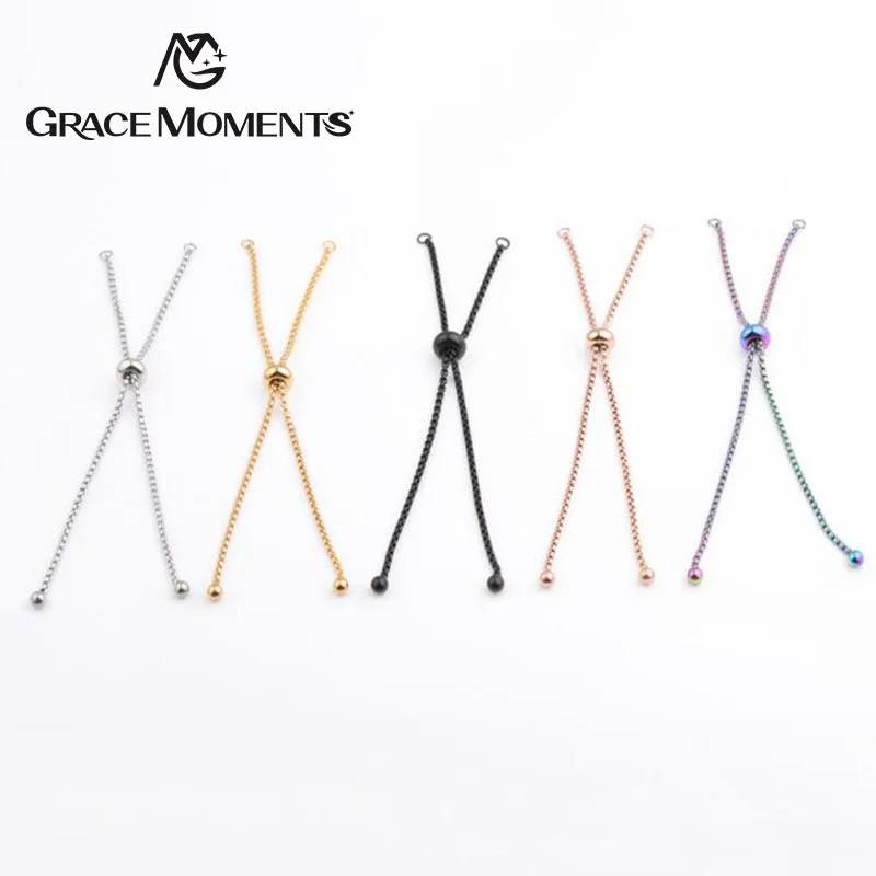 10pcs/lot Stainless Steel Adjustable Slider Chain for Jewelry Making DIY Two Loops Connector Pendants Bracelets Accessories
10pcs/lot Stainless Steel Adjustable Slider Chain for Jewelry Making DIY Two Loops Connector Pendants Bracelets Accessories