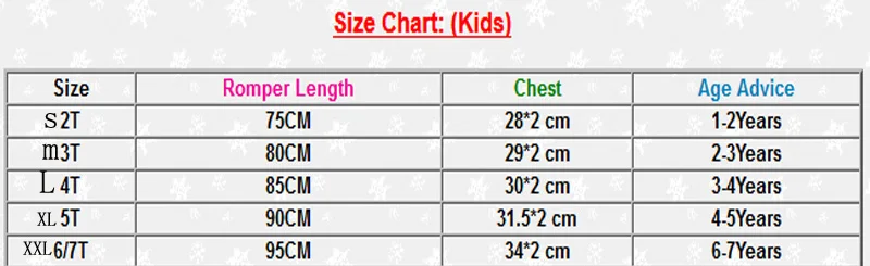 Patpat Size Chart