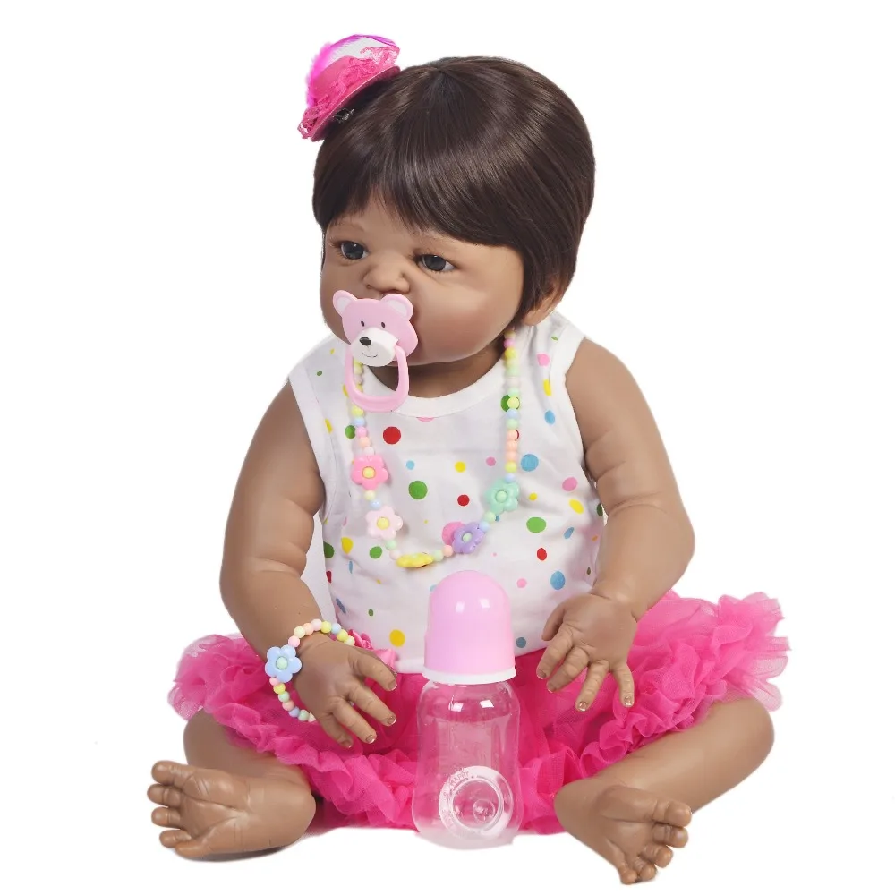 23 Inch Ethnic Dolls Lifelike Princess Reborn Dolls Babies Full Body Silicone Vinyl 57 cm Baby Doll Toys For Kids New Year Gifts
23 Inch Ethnic Dolls Lifelike Princess Reborn Dolls Babies Full Body Silicone Vinyl 57 cm Baby Doll Toys For Kids New Year Gifts