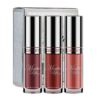 Qibest 3 Pcs/set Lip Gloss Makeup Set Matte Nude Liquid Lipstick Long Lasting Waterproof Lip Gloss Matte Lip Gloss 
Qibest 3 Pcs/set Lip Gloss Makeup Set Matte Nude Liquid Lipstick Long Lasting Waterproof Lip Gloss Matte Lip Gloss
