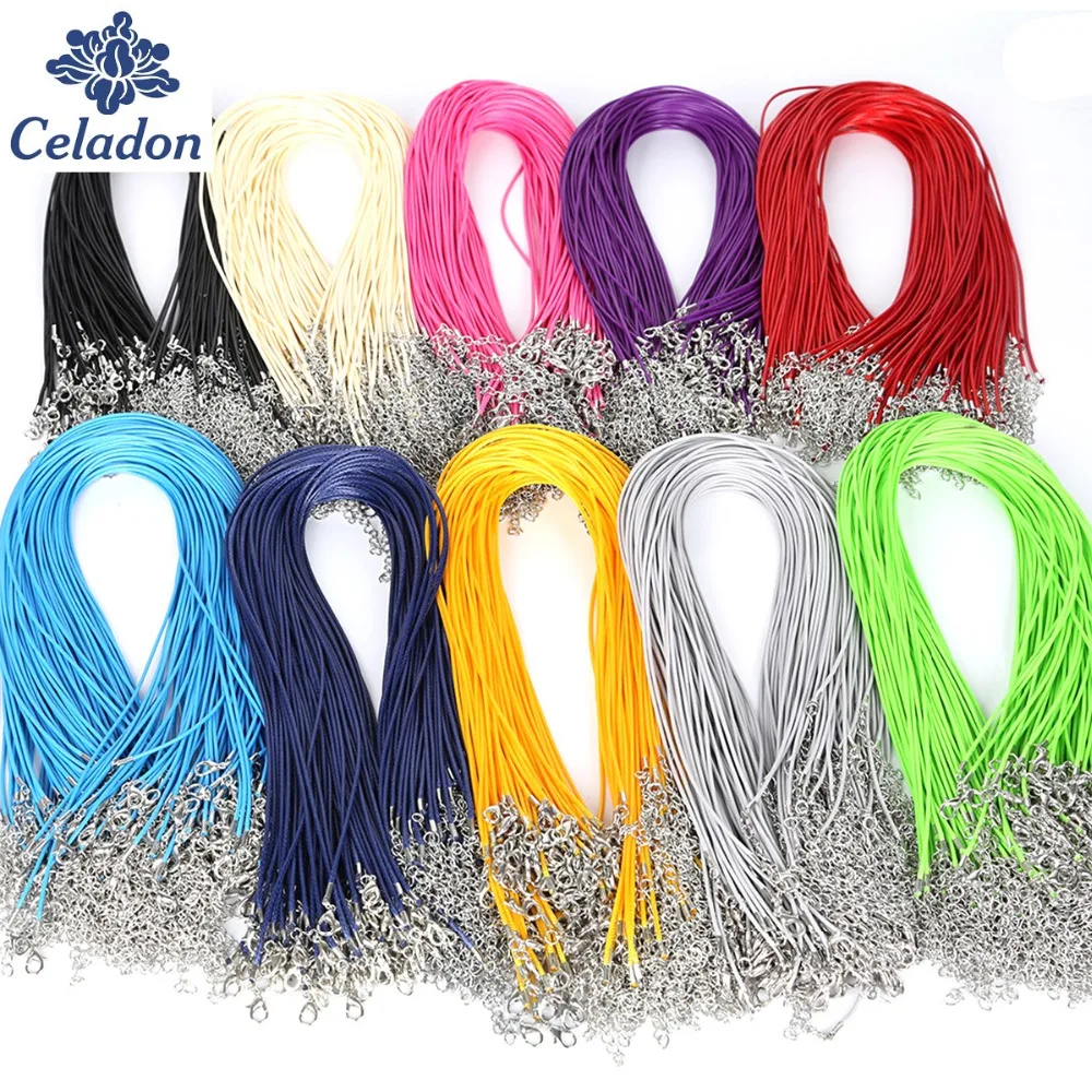 Hot Sale 1.5MM 10pcs 17 Colors Faux Leather Cord Chain Adjustable Necklace with Lobster Clasp For DIY Jewelry Findings
Hot Sale 1.5MM 10pcs 17 Colors Faux Leather Cord Chain Adjustable Necklace with Lobster Clasp For DIY Jewelry Findings