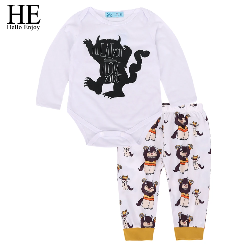 HE Hello Enjoy Baby Boy Clothing Set Newborn Set Animal 2018 Long Sleeve Top Rompers+Print Pants Suits Kids Clothes Infant 0-18M
HE Hello Enjoy Baby Boy Clothing Set Newborn Set Animal 2018 Long Sleeve Top Rompers+Print Pants Suits Kids Clothes Infant 0-18M