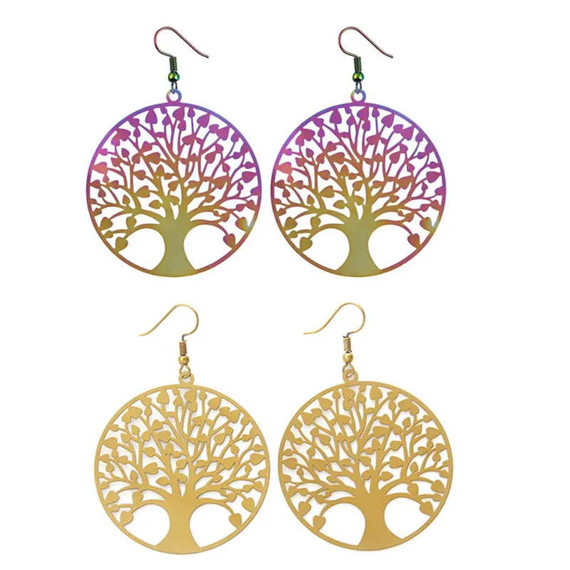 Lucky Jewelry Drop Earring Hollow Out Life Tree Dangle Hoop Ear Stud Bohemian Style Earrings
Lucky Jewelry Drop Earring Hollow Out Life Tree Dangle Hoop Ear Stud Bohemian Style Earrings