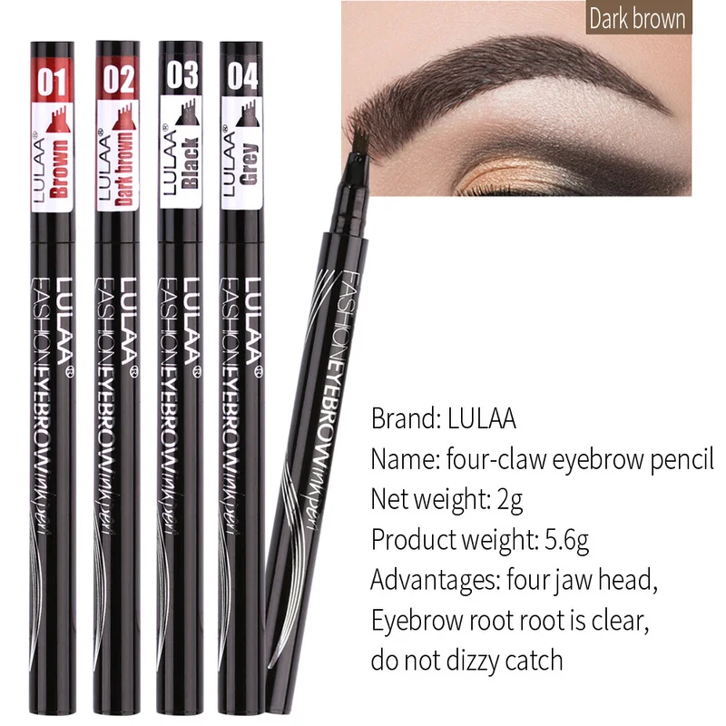 Waterproof Eyebrow Pencil Four Heads Eyebrow Pencil Durable Non-fading Black Brown Liquid Eyebrow Pencil Long-lasting TSLM1
Waterproof Eyebrow Pencil Four Heads Eyebrow Pencil Durable Non-fading Black Brown Liquid Eyebrow Pencil Long-lasting TSLM1