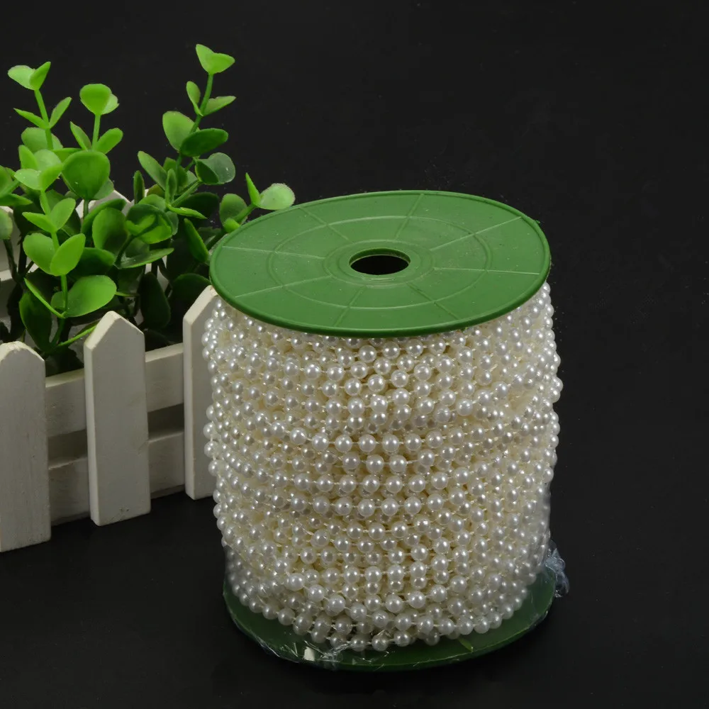 25m/roll Pearl Garland 6mm White/Beige Beads DIY Wedding Flowers Decoration Christmas Festa Event Supplies
25m/roll Pearl Garland 6mm White/Beige Beads DIY Wedding Flowers Decoration Christmas Festa Event Supplies
