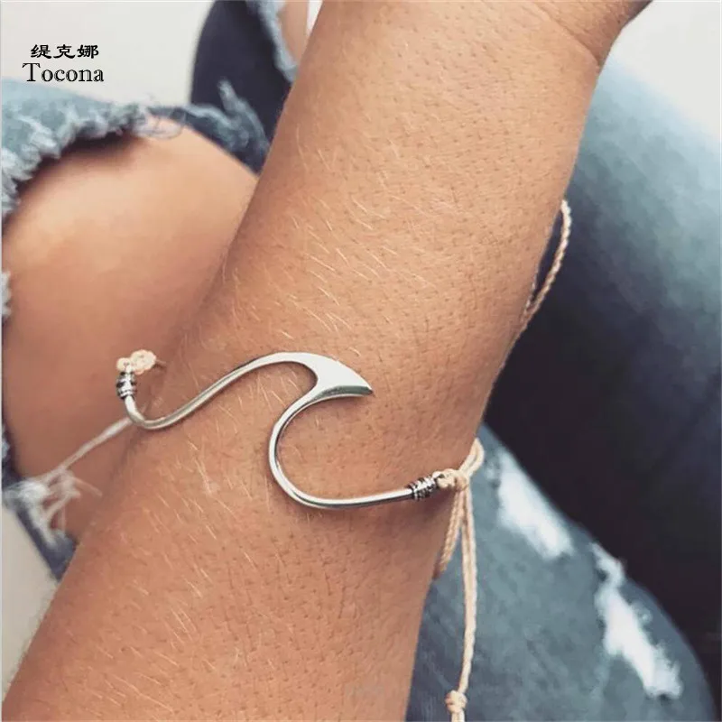 Tocona Bohemia Rope Chain Wave Bracelets for Women Punk Silver Alloy Bracelet Bangle Jewelry Accessories 5505
Tocona Bohemia Rope Chain Wave Bracelets for Women Punk Silver Alloy Bracelet Bangle Jewelry Accessories 5505