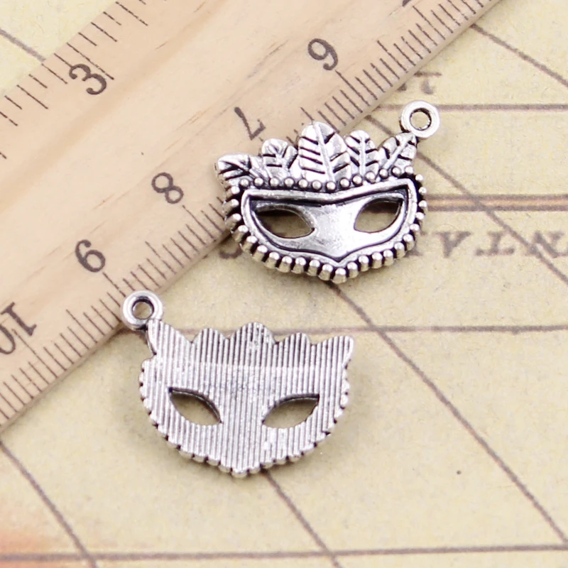 10pcs Charms Party Mask Masquerade Mardi Gras 19x20mm Tibetan Silver Color Pendants Antique Jewelry Making DIY Handmade Craft
10pcs Charms Party Mask Masquerade Mardi Gras 19x20mm Tibetan Silver Color Pendants Antique Jewelry Making DIY Handmade Craft