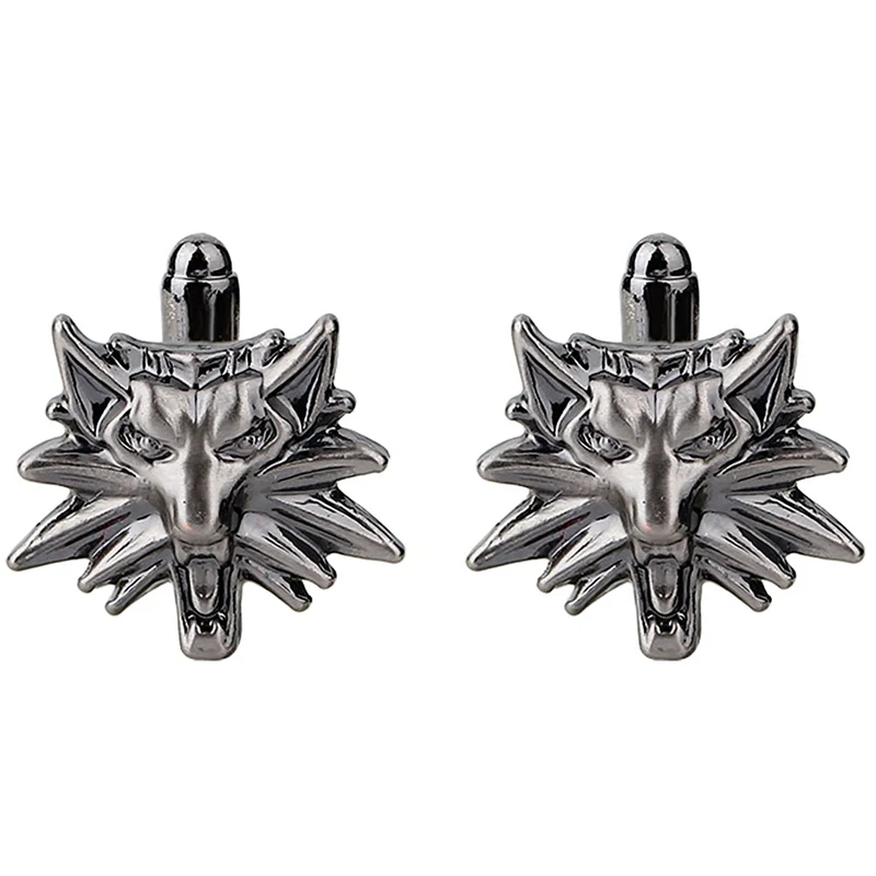 Gothic Punk The Witcher Cufflinks Mens Shirt Brand Wolf Heads Cuff link Buttons High Quality Metal Accessory Boyfriend Gift
Gothic Punk The Witcher Cufflinks Mens Shirt Brand Wolf Heads Cuff link Buttons High Quality Metal Accessory Boyfriend Gift