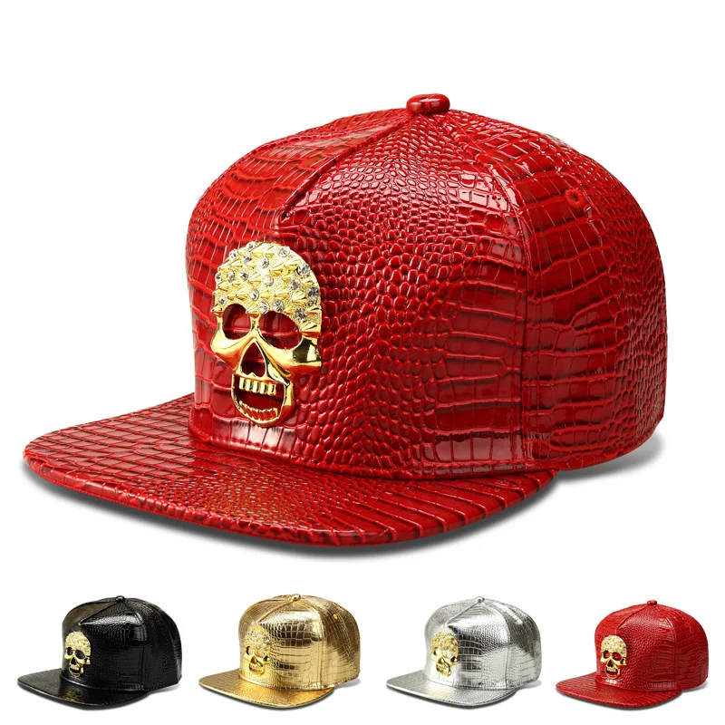 2016 Wholesale PU Leather Skull Head Logo Baseball caps Diamond Gold Crocodile hip hop hats men women gorras DJ Rap snapback hat
2016 Wholesale PU Leather Skull Head Logo Baseball caps Diamond Gold Crocodile hip hop hats men women gorras DJ Rap snapback hat