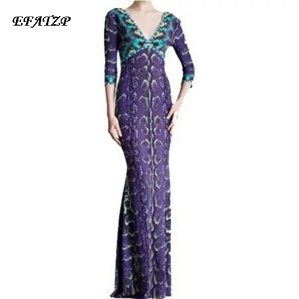 Free Shipping Designer Dress Women's V-neck Charming Purple Printed Stretch Jersey Silk Long Maxi Dress,S-XXL
Free Shipping Designer Dress Women's V-neck Charming Purple Printed Stretch Jersey Silk Long Maxi Dress,S-XXL
