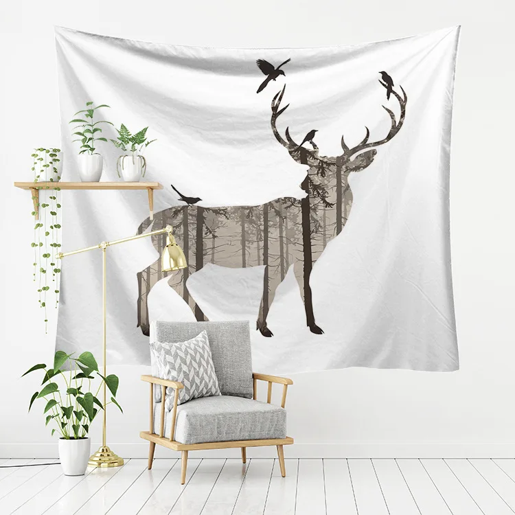 Polyester Printing Animal Deer Pattern Tapestry Wall Hanging Nordic House Decoration Tapestry Paintings Beach Towel Picnic Mat
Polyester Printing Animal Deer Pattern Tapestry Wall Hanging Nordic House Decoration Tapestry Paintings Beach Towel Picnic Mat