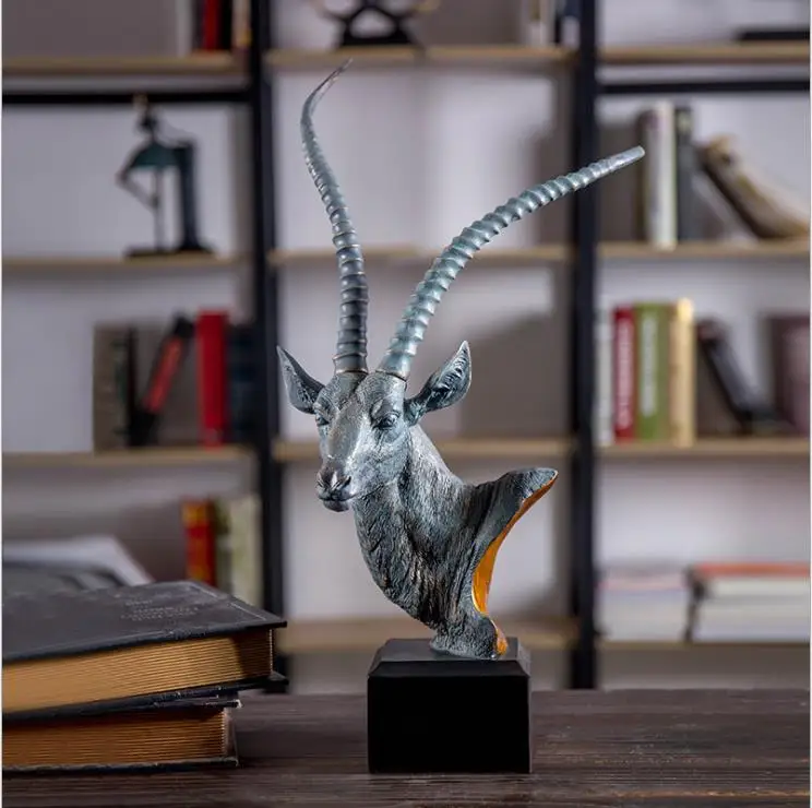 Northern Europe Retro Resin Antelope Head furnishing articles Creative Gifts Crafts Home Room Decoration/ Resin Animal Statue
Northern Europe Retro Resin Antelope Head furnishing articles Creative Gifts Crafts Home Room Decoration/ Resin Animal Statue