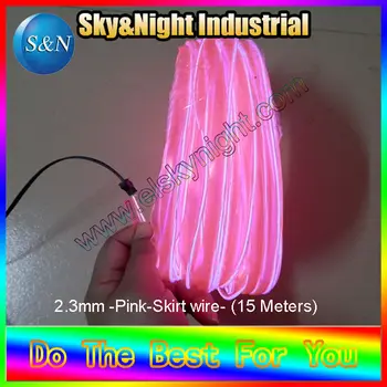Free Shipping + 15M pink Skirt /WELTED EL Wire (High Brightness) WITH 12V INVERTER
Free Shipping + 15M pink Skirt /WELTED EL Wire (High Brightness) WITH 12V INVERTER
